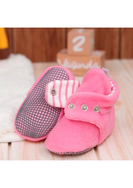 Polar Bebek Pandufu, Kaydırmaz Taban, Organik Pamuk Astarlı, İlk Adım Ev Patiği, Pembe fiyatları