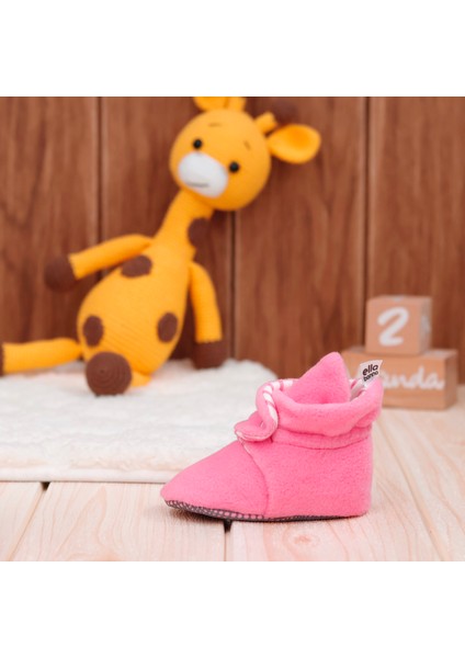 Polar Bebek Pandufu, Kaydırmaz Taban, Organik Pamuk Astarlı, İlk Adım Ev Patiği, Pembe