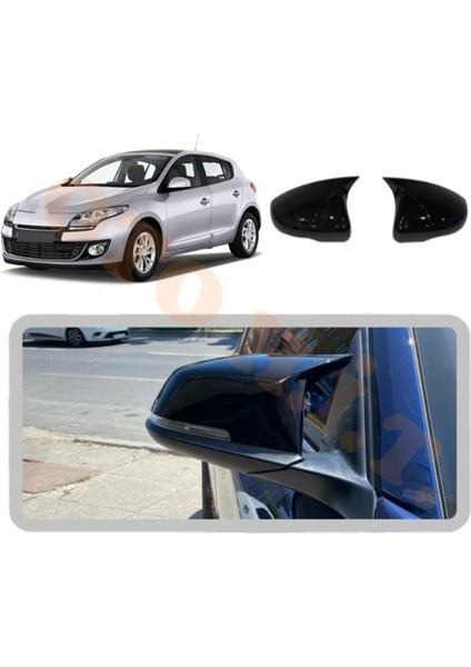 Renault Megane 3 Yarasa Ayna Kapağı Batman Ayna Parlak Siyah Tam Uyum fiyatları