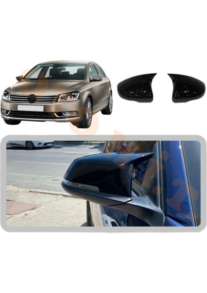 Volkswagen Passat B7 Yarasa Ayna Kapağı Batman Ayna Parlak Siyah Tam Uyum