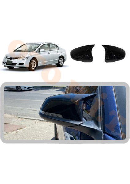 Honda Civic Fd6 Yarasa Ayna Kapağı Batman Ayna Parlak Siyah Tam Uyum fiyatları