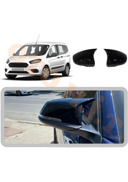 Ford Courier 18 Üzeri Yarasa Ayna Kapağı Batman Ayna Parlak Siyah Tam Uyum