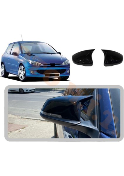 Peugeot 206 Yarasa Ayna Kapağı Batman Ayna Parlak Siyah Tam Uyum fiyatları