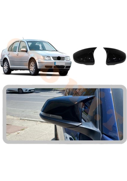 Volkswagen Bora Yarasa Ayna Kapağı Batman Ayna Parlak Siyah Tam Uyum