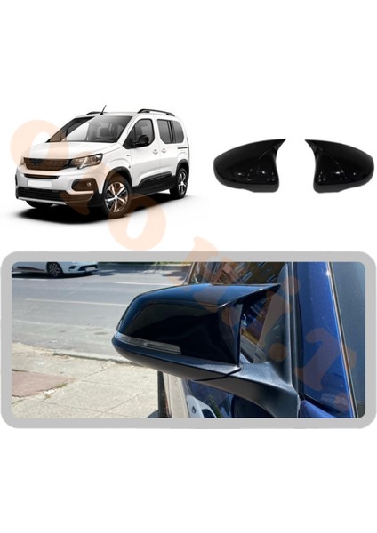 Peugeot Rifter Yarasa Ayna Kapağı Batman Ayna Parlak Siyah Tam Uyum fiyatları