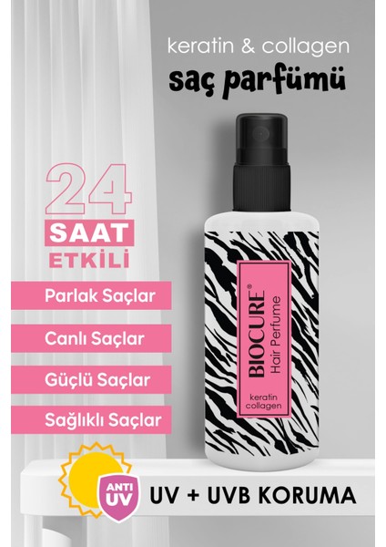 Uv Koruyuculu Keratin Collagen Kadın Saç Parfümü - 100 ml