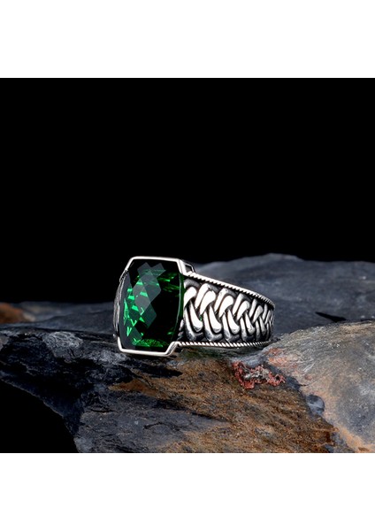 Zirkon Taşlı 925 Ayar Erkek Gümüş Yüzük fiyatları