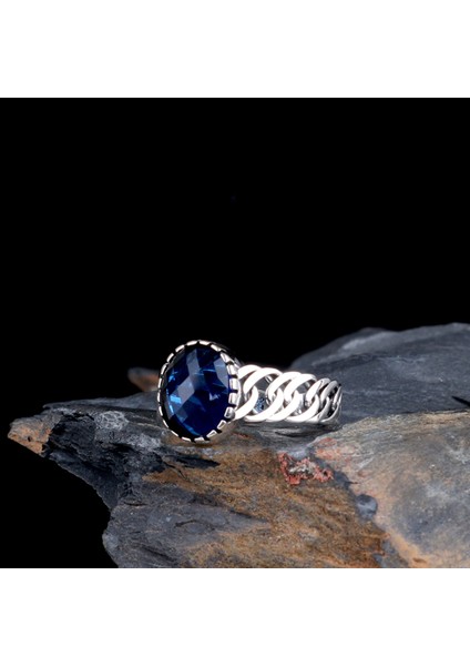 Zirkon Taşlı Oval Model 925 Ayar Gümüş Erkek Yüzük fiyatları