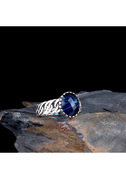 Zirkon Taşlı Oval Model 925 Ayar Gümüş Erkek Yüzük modelleri