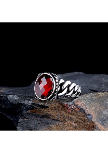 Örgü Model Zirkon Taşlı 925 Ayar Gümüş Erkek Yüzük fiyatları