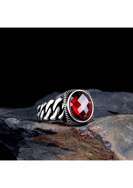 Örgü Model Zirkon Taşlı 925 Ayar Gümüş Erkek Yüzük modelleri