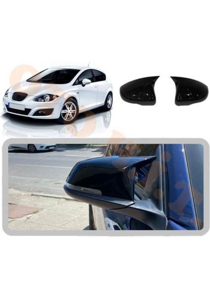 Seat Leon Mk2,5 09-12 Yarasa Ayna Kapağı Batman Ayna Parlak Siyah Tam Uyum fiyatları