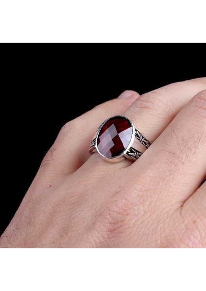 Zirkon Taşlı Kral Zincir Model 925 Ayar Gümüş Erkek Yüzük