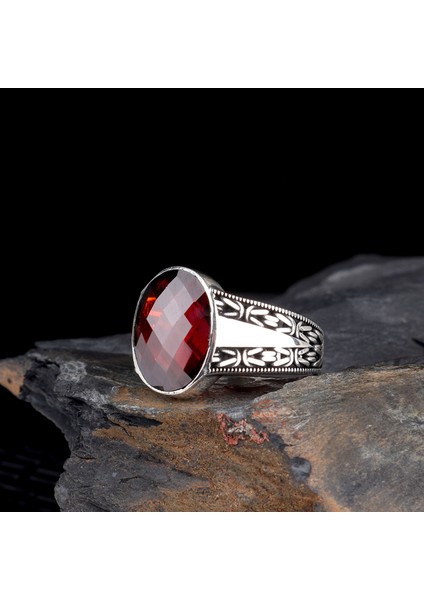 Zirkon Taşlı Kral Zincir Model 925 Ayar Gümüş Erkek Yüzük fiyatları