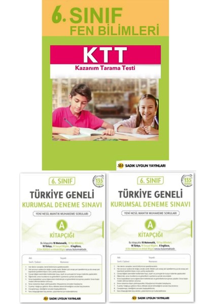 6. Sınıf Fen Bilimleri Tarama Testi - 2 Adet Kurumsal Deneme Sınavı