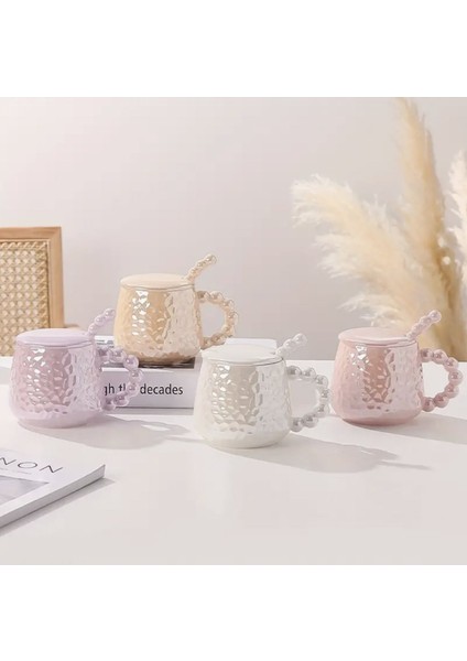 Inci Kupa Mug Lila-Kupa Kapak ve Kaşık