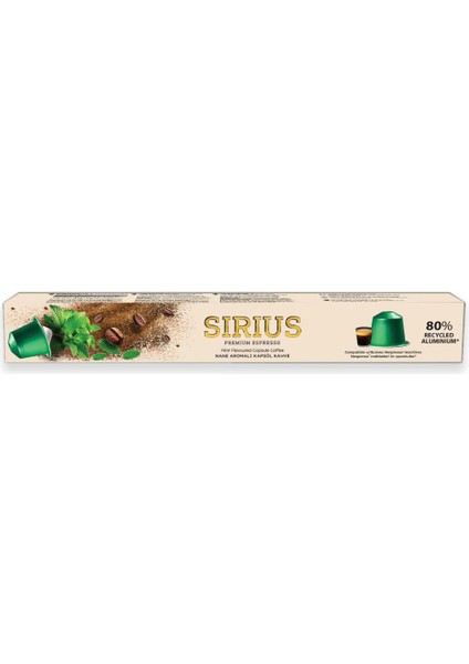 Nish Kahve Sirius Premium Nane Aromalı Kapsül Kahve (Nespresso Uyumlu) - 10 adet