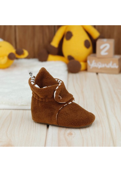 Polar Bebek Pandufu, Kaydırmaz Taban, Organik Pamuk Astarlı, İlk Adım Ev Patiği, Taba