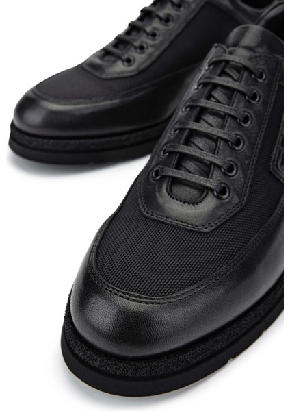 Erkek Hakiki Deri Siyah Casual Ayakkabı 664 K43663 Erk Ayk SK24-25 Nero fırsatları