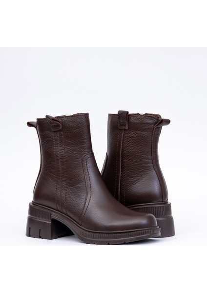 Kadın Hakiki Deri Kışlık Ökçeli Fermuarlı Bot fiyatları