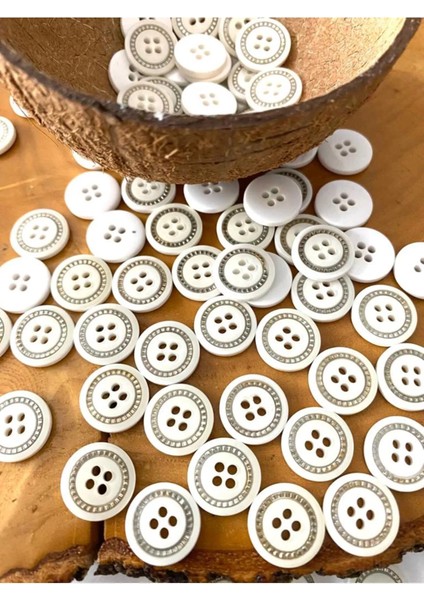 15 mm Polyester Düğme (25 Adet)