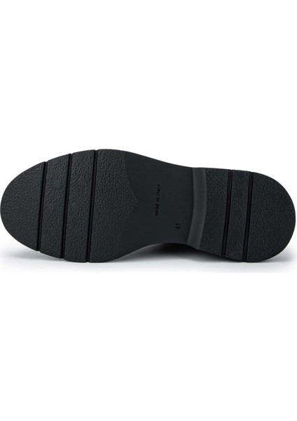 Erkek Hakiki Deri Siyah Casual Ayakkabı 664 K43661A Erk Ayk SK24-25 Nero modelleri
