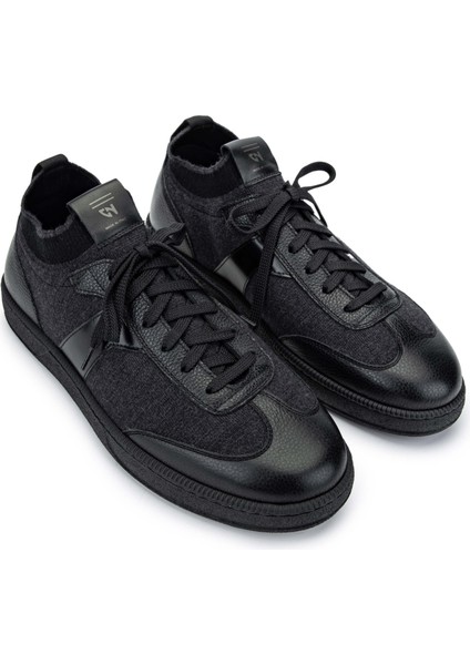 Erkek Hakiki Deri Siyah Casual Ayakkabı 664 44516B Erk Ayk SK24-25 Nero fiyatları