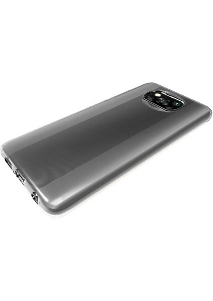 Gökmen Aksesuar Xiaomi Poco X3 Kılıf Zore Süper Silikon Kapak-Renksiz
