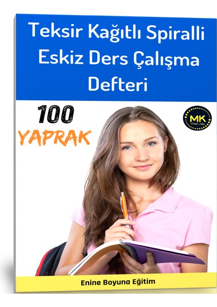 Enine Boyuna Eğitim Teksir Kağıtlı Spiralli Ders Çalışma Defteri