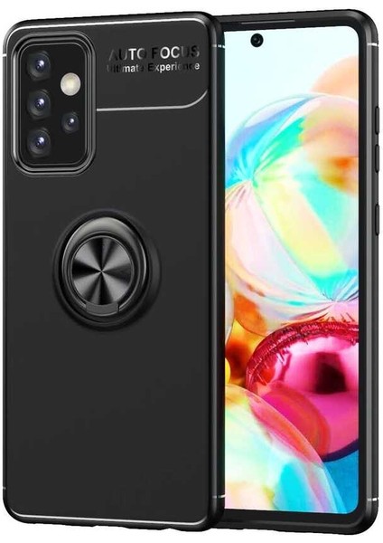 Galaxy A72 Kılıf Zore Ravel Silikon Kapak-Siyah