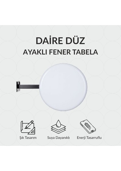 Çift Taraflı Işıklı Fener Tabela 45CM