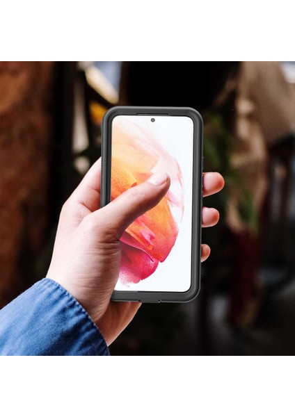 Galaxy S22 Kılıf 1-1 Su Geçirmez Kılıf-Siyah