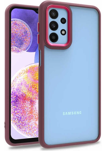 Galaxy A23 Kılıf Zore Flora Kapak-Kırmızı