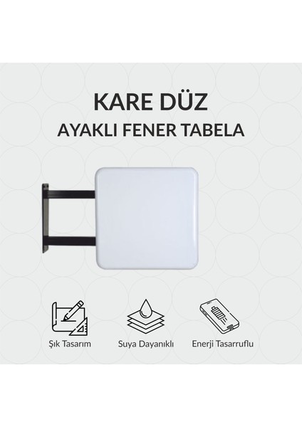 Çift Taraflı Işıklı Fener Tabela 45CM