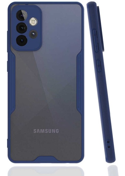 Galaxy A72 Kılıf Zore Parfe Kapak-Lacivert