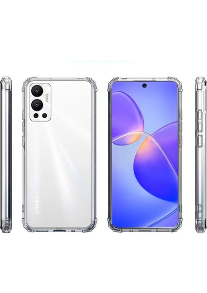 Infinix Hot 12 Kılıf Zore 2mm Anti Shock Silikon-Renksiz