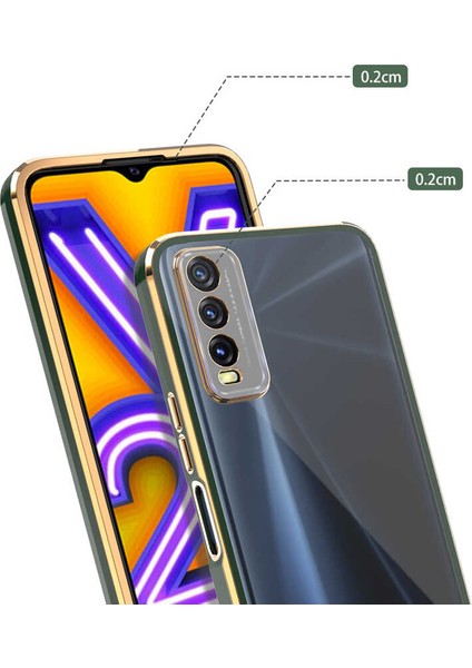 Vivo Y11S Kılıf Zore Voit Clear Kapak-Yeşil modelleri