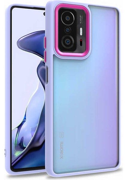 Xiaomi Mi 11T 5g Kılıf Zore Flora Kapak-Lila