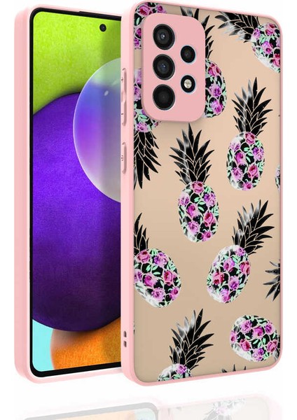 Galaxy A52 Kılıf Desenli Kamera Korumalı Parlak Zore Nora Kapak-No1