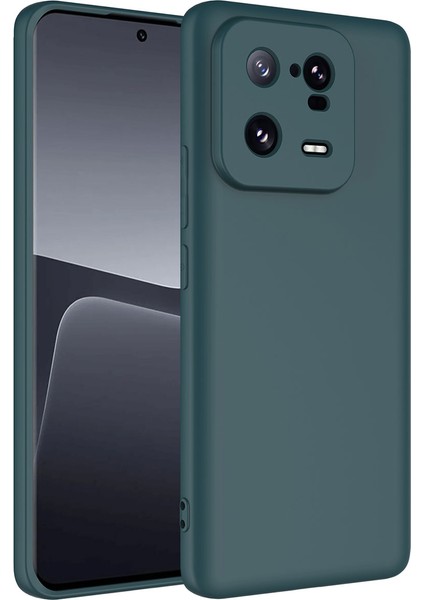 Xiaomi Mi 13 Pro Kılıf Zore Mara Lansman Kapak-Koyu Yeşil