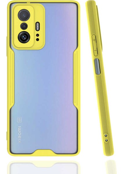 Xiaomi Mi 11T 5g Kılıf Zore Parfe Kapak-Sarı