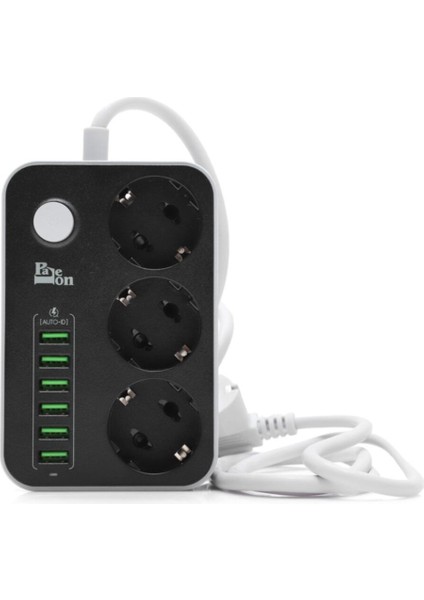 3.4A 6 USB Bağlantı Noktası 3'lü Uzatma Akım Akım Korumalı Grup Priz fiyatları