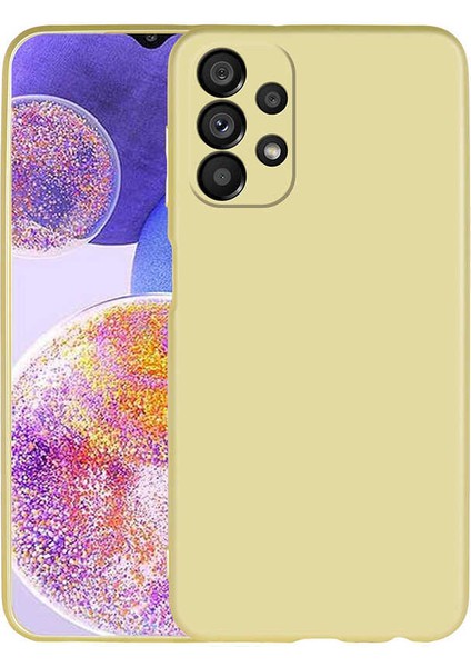 Galaxy A23 Kılıf Zore Premier Silikon Kapak-Gold