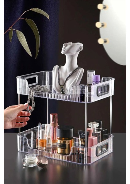 Tekno Trust 2 Katlı Makyaj Organizeri Akrilik modelleri