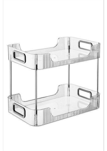 Tekno Trust 2 Katlı Makyaj Organizeri Akrilik