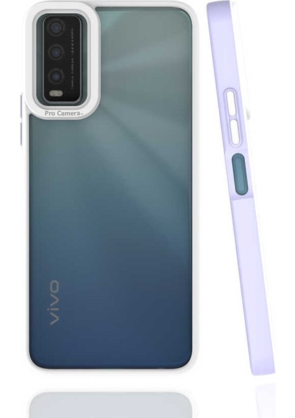 Vivo Y20S Kılıf Zore Mima Kapak-Lila