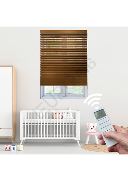 Motorlu Ahşap Jaluzi Perde 50 mm indirimleri