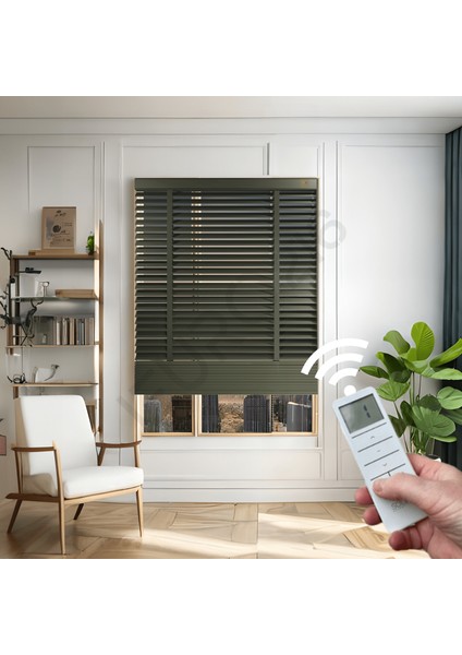 Motorlu Ahşap Jaluzi Perde 50 mm fiyatları