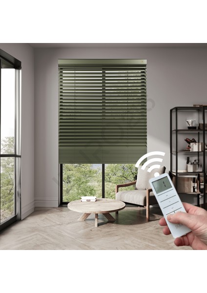 Motorlu Ahşap Jaluzi Perde 50 mm fiyatları