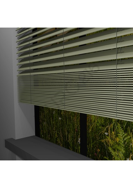 Ahşap Jaluzi Perde 50 mm GERÇEK AHŞAP Motorlu / Kumandalı BEJ Renk indirimleri